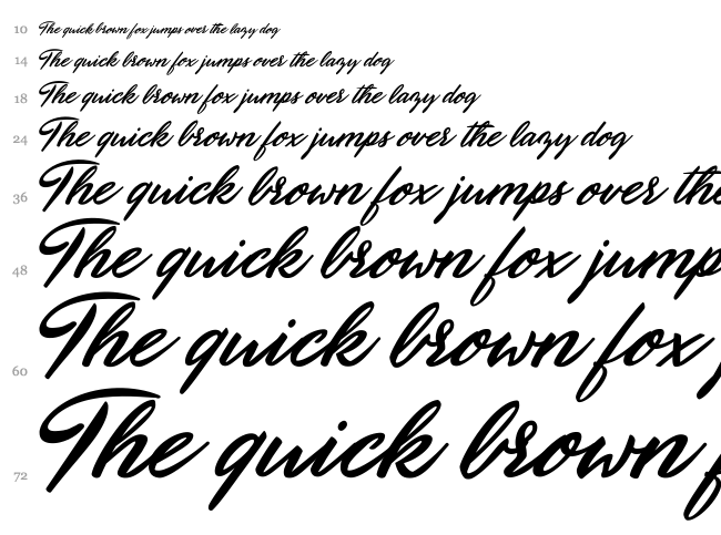 September Five font waterfall